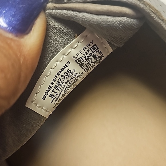 Sperry  Women's Starfish Grey Pin Perforated Boat Shoes SZ 9.5 Like New - Picture 8 of 8